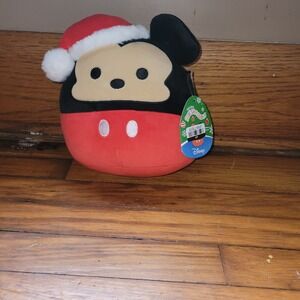 Squishmallows 8" Disney Mickey Mouse with Santa Hat